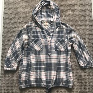 Free people light weight pullover flannel